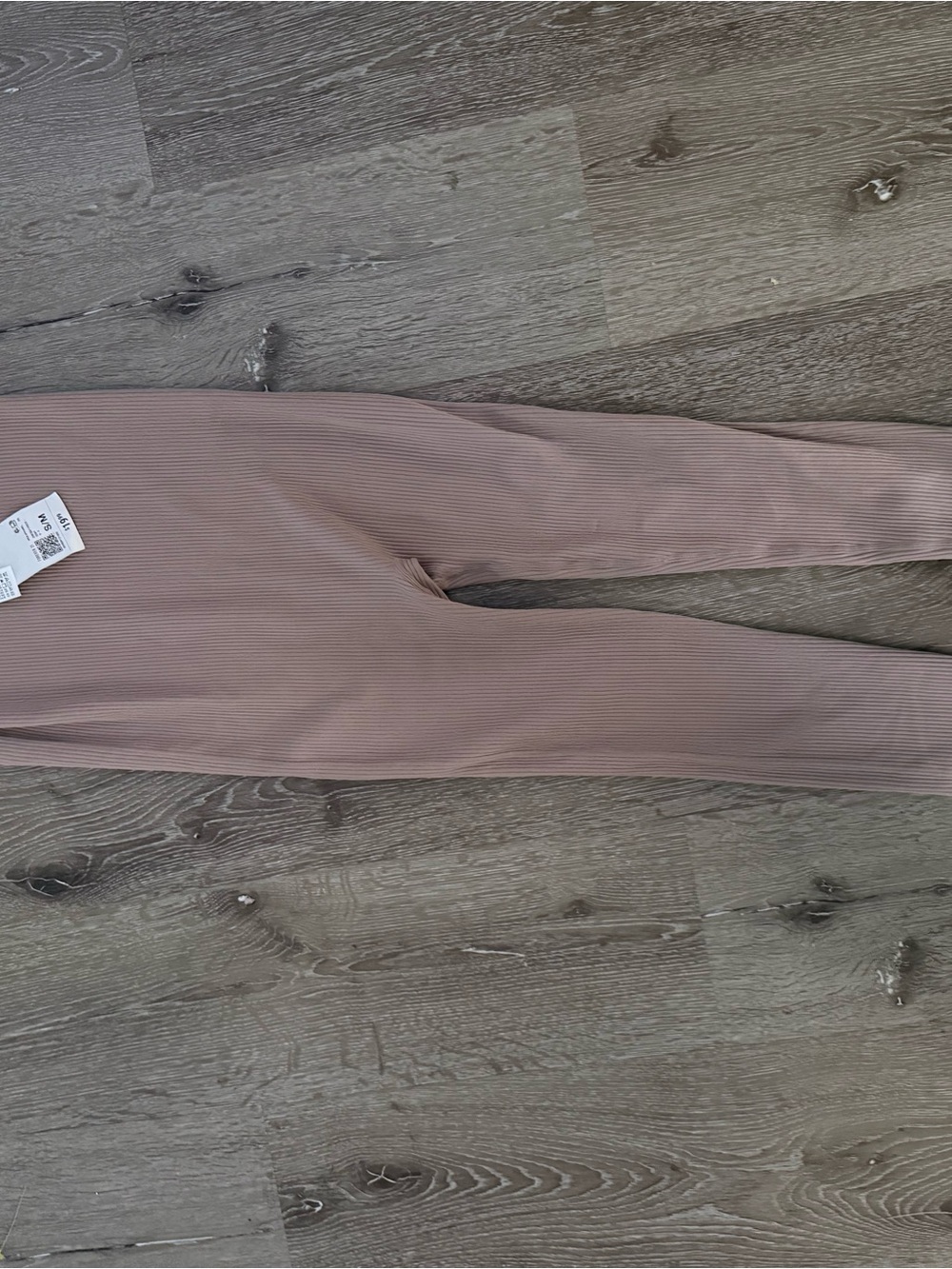 Forever 21 Ribbed High-Waist Leggings in Mauve Taupe